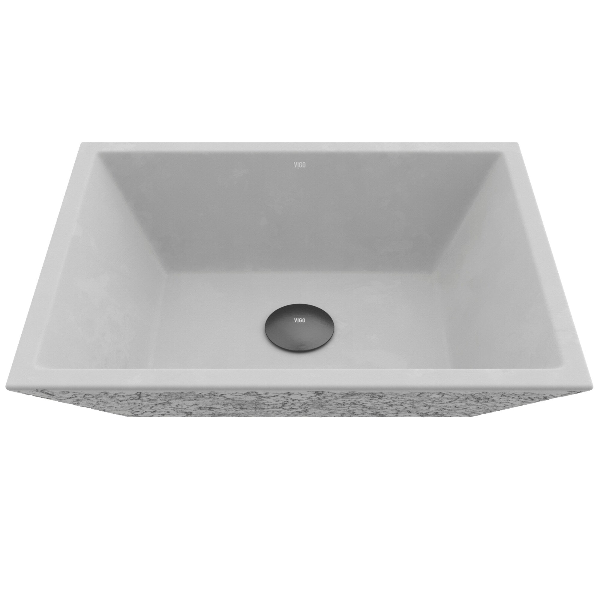 Vigo Vinca White Matte Stone Vessel Bathroom Sink