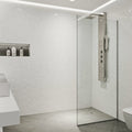 Vigo Zenith Clear 34 Inch Frameless Fixed Glass Panel Shower Screen