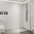 Vigo Zenith Clear 34 Inch Frameless Fixed Glass Shower Screen