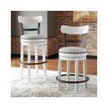 Valebeck Bar Height Swivel Barstool White