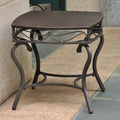 International Caravan Valencia Brown Resin Wicker Outdoor Side Table