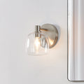 Valentina 5 Inch 1 Light Brushed Nickel Vanity Light With Clear Glass Shade