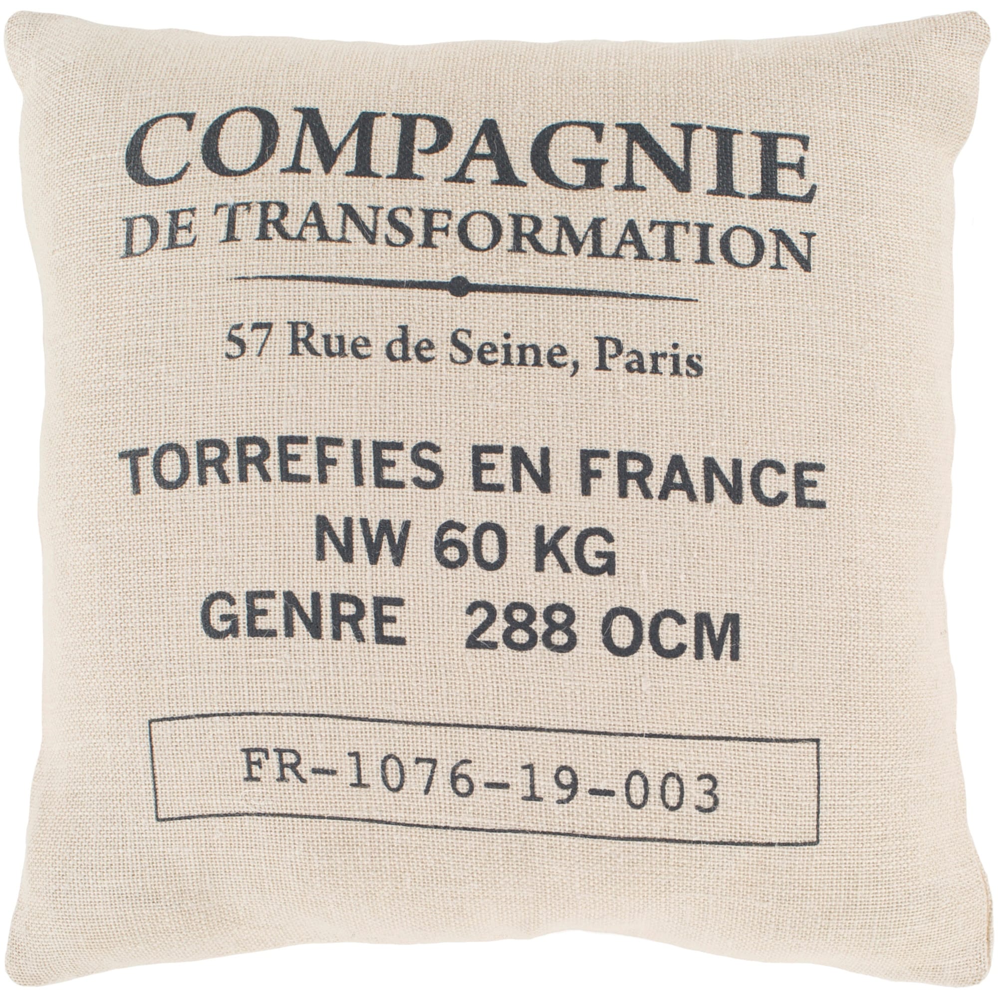 Valentina Beige Modern Farmhouse Throw Pillow Cover 20 X 20
