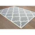 Scallop Lattice Grey Ivory Micro Fiber Area Rug 23 X 76 Runner