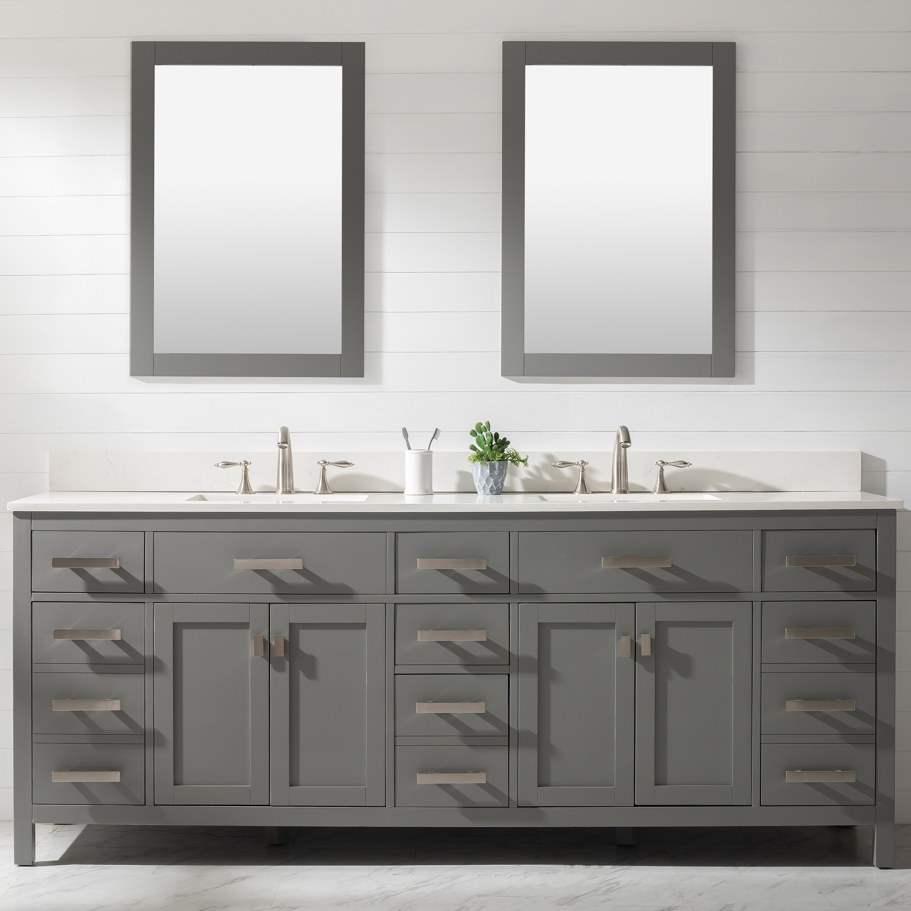 Valentino 84 Double Vanity In Gray