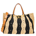 Valentino Medium Raffia Shopping Bag