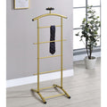 Valet Stand Metal Rod Top Organizer With Accessory Shelf