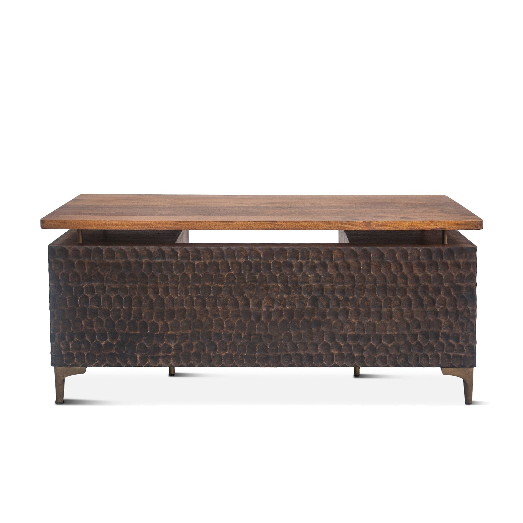 Vallarta 66 Inch Two Tone Mango Wood Desk