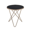 Valora End Table Black Glass Champagne Black Glass Gold