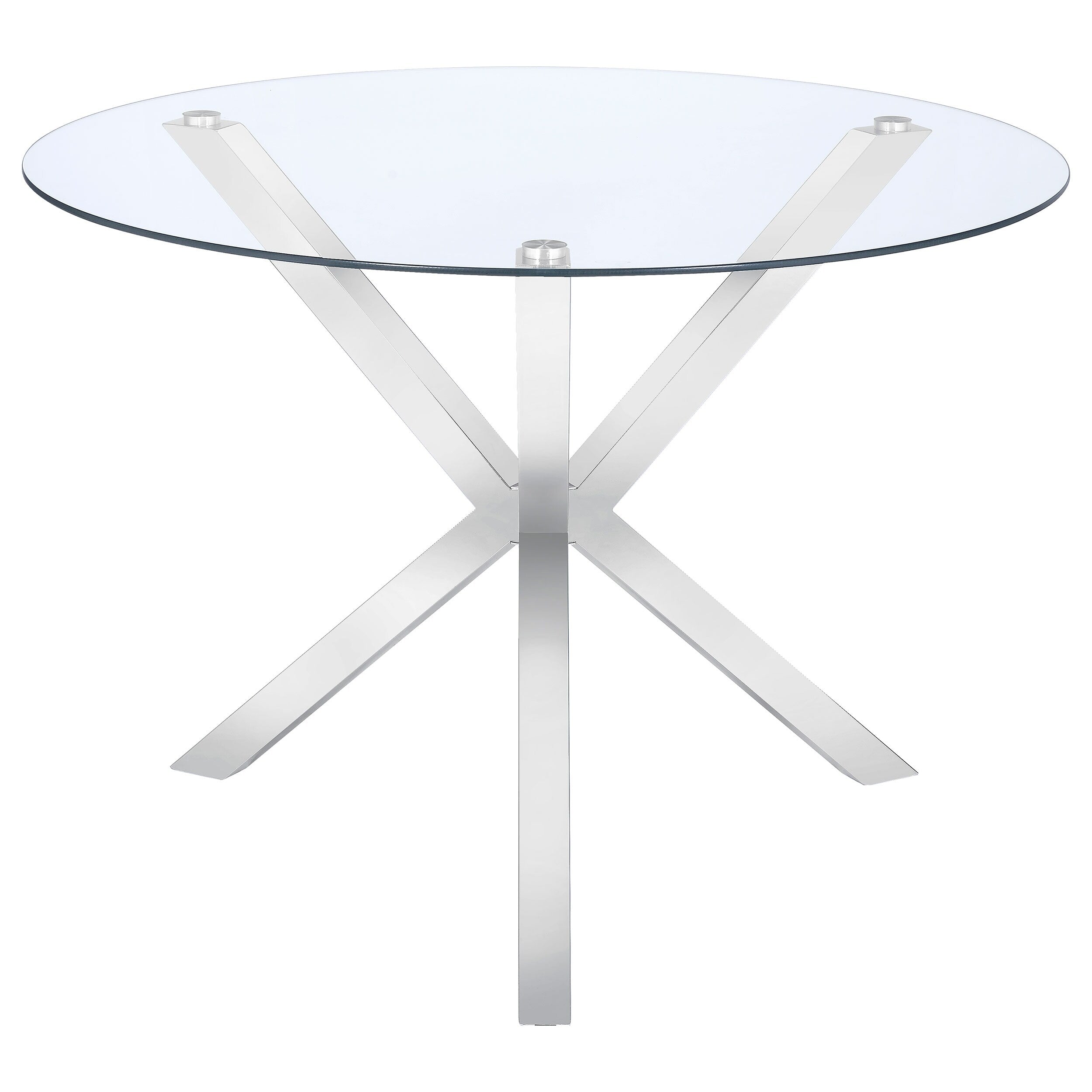 Coaster Company Chrome Glass Top Dining Table