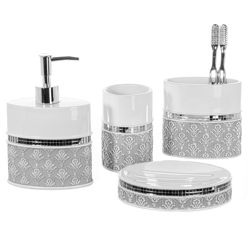 Vanda Bath Accessory 4 Piece Set