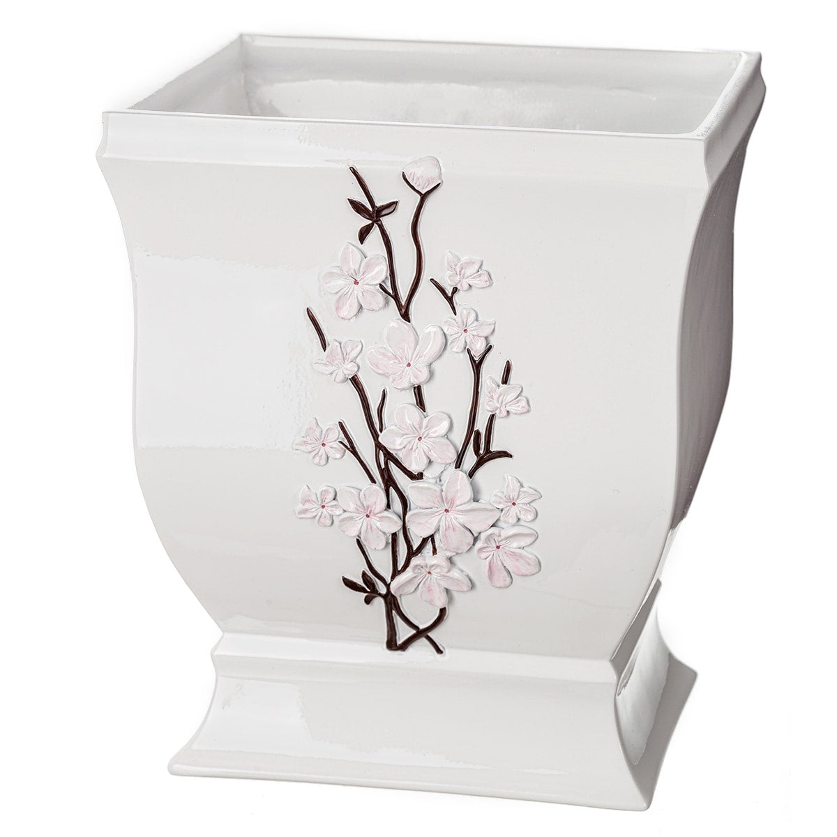 Vanda Bathroom Wastebasket White