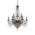 Crystorama Vanderbilt Collection 12 Light English Bronze Crystal Chandelier
