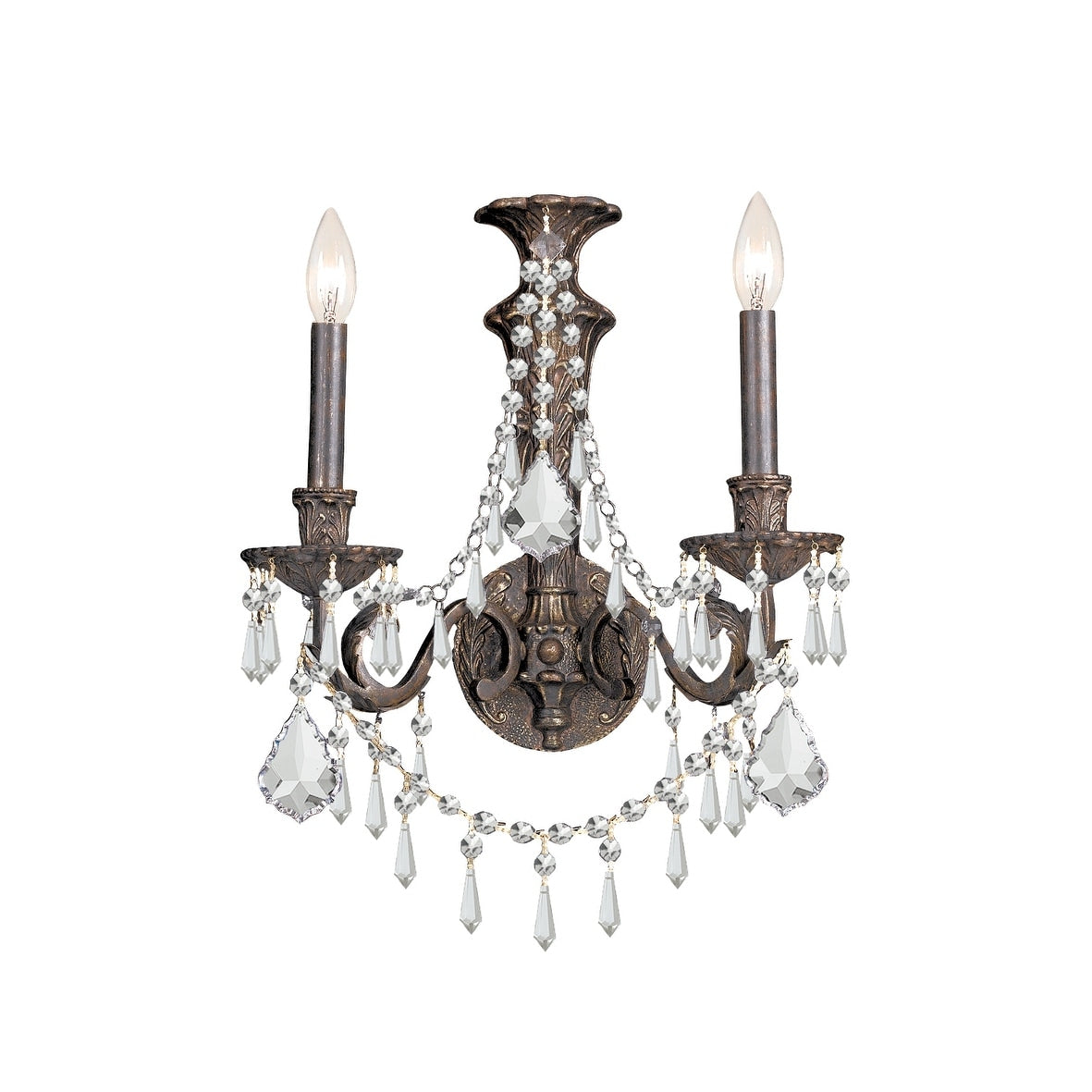 Crystorama Vanderbilt Collection 2 Light English Bronze Wall Sconce