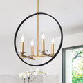 Vandor 20 Inch 4 Light Gold And Black Finish Chandelier