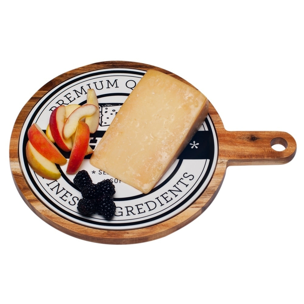 Vanilla Slice Round Paddle Board Serving Tray 10.25