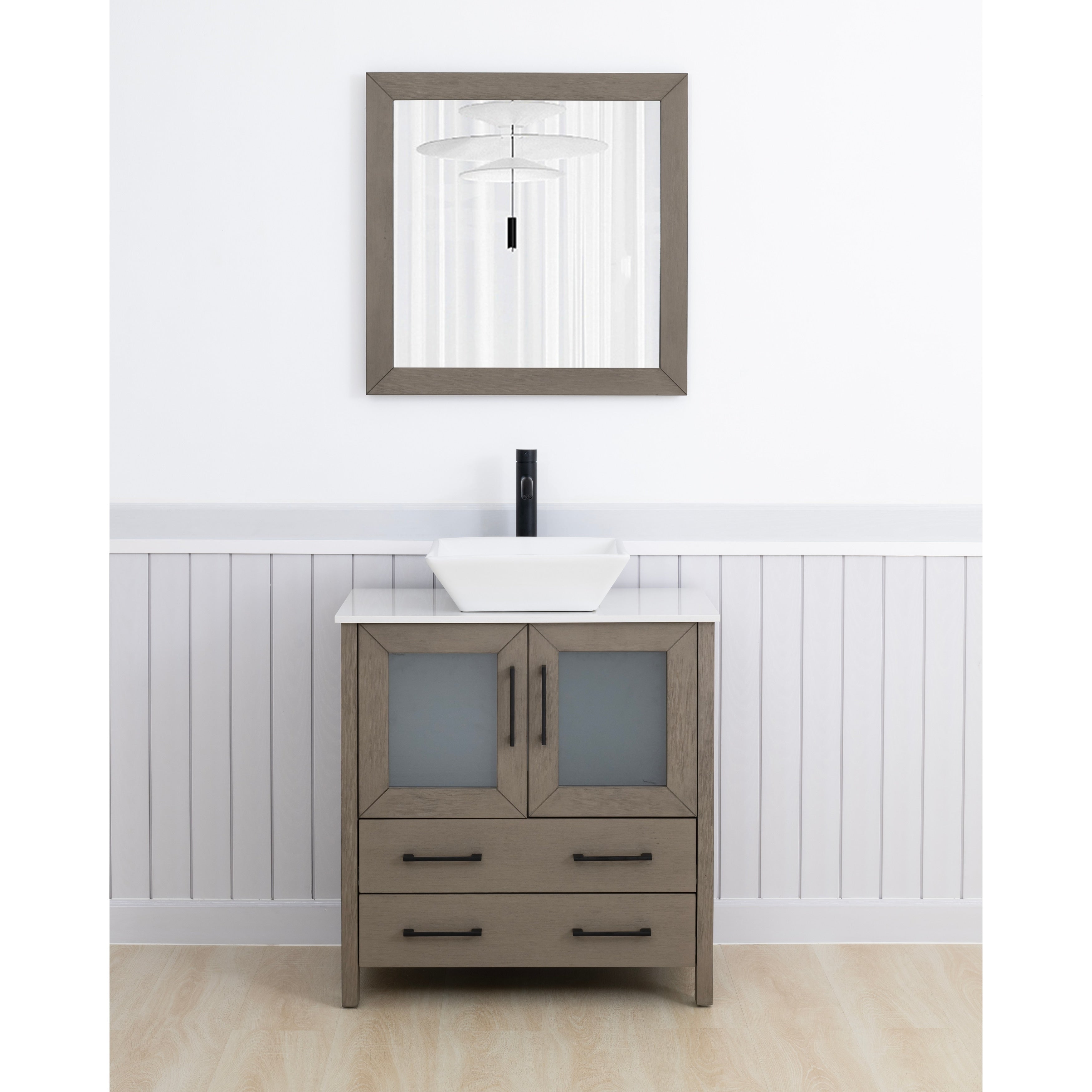 Vanity Art 30 Inch Single Sink Bathroom Vanity Set With Ceramic Top