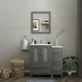 Vanity Art 36 Inch Single Sink Bathroom Vanity Set 5 Drawers 2 Cabinets 1 Shelf Soft Closing Doors With Free Mirror