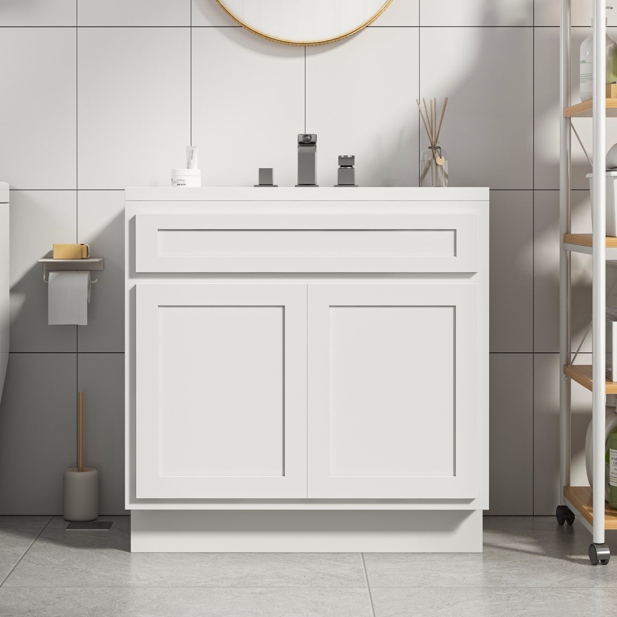 Vanity Art 39 Inch Single Sink Bathroom Vanity Cabinet
