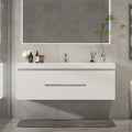 Vanity Art 48 Inch Wall Hung Single Sink Bathroom Vanity With Resin Top