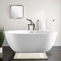 Vanity Art 55 Inch Freestanding Acrylic Soaking Bathtub