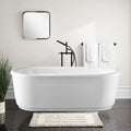 Vanity Art 59 Inch Freestanding Acrylic Soaking Bathtub