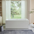 Vanity Art White Acrylic 59 Inch Freestanding Soaking Bathtub