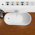 Vanity Art 67 Inch Freestanding Acrylic Soaking Bathtub