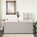 Vanity Art White Acrylic 66.5 Inch Freestanding Soaking Bathtub