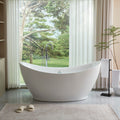 Vanity Art White Acrylic 67.5 Inch Freestanding Soaking Bathtub
