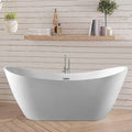 Vanity Art 71 Inch Freestanding Acrylic Soaking Bathtub