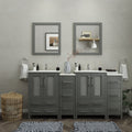 Vanity Art Oak 72 Inch Double Sink Ceramic Top Bathroom Vanity Set