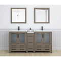 Vanity Art 72 Inch Double Sink Bathroom Vanity Set With Ceramic Top