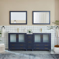 Vanity Art 84 Inch Double Sink Bathroom Vanity Set 7 Drawers 3 Cabinets 2 Shelves Soft Closing Doors With Free Mirror