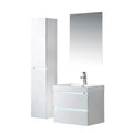 Vanity Art 24 Inch Led Lighted Wall Hung Single Sink Bathroom Vanity With Resin Top