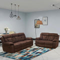 Vanity Art 2 Pc Microfiber Reclining Living Room Set In Brown 8005 32