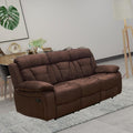 Vanity Art Microfiber Reclining Sofa In Brown 8005 3 N A
