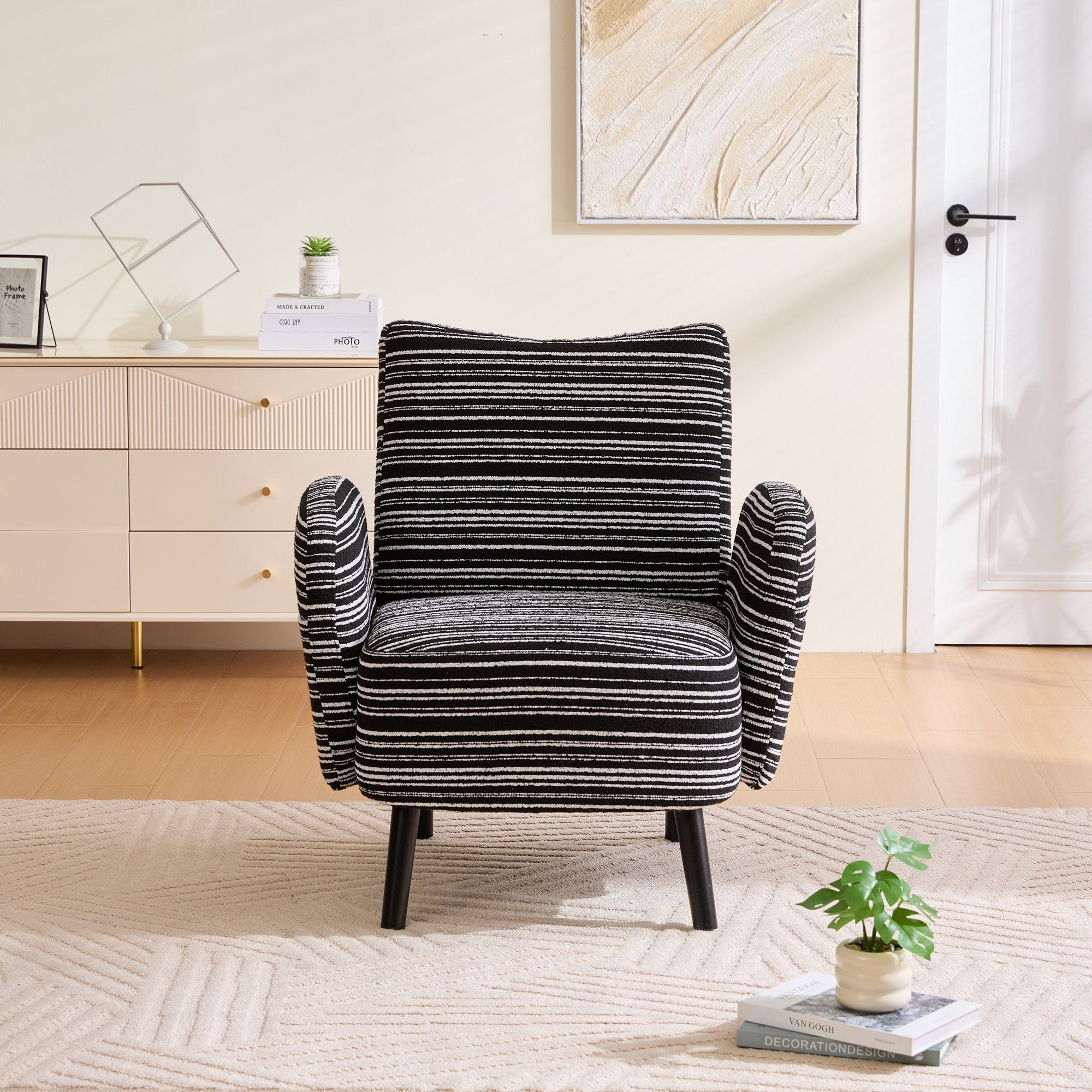 Vanity Chair Dressing Chair Black Coffee Chair Distinctive Side Chair Reading Chair Dining Chair With Side Pocket