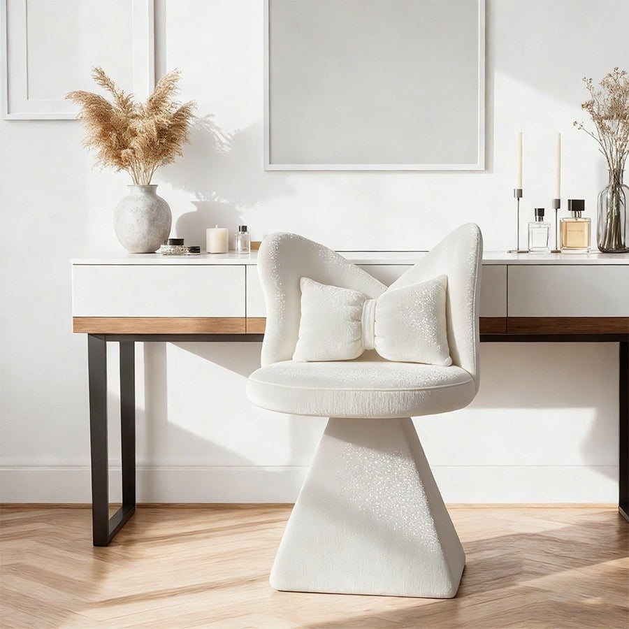 Vanity Chair With Butterfly Back Swivel Accent Chair Dining Chairs Makeup Stool For Bedroom Dressing Table