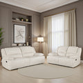 Vanta Microfiber 2 Piece Manual Double Reclining Living Room Sofa Sets