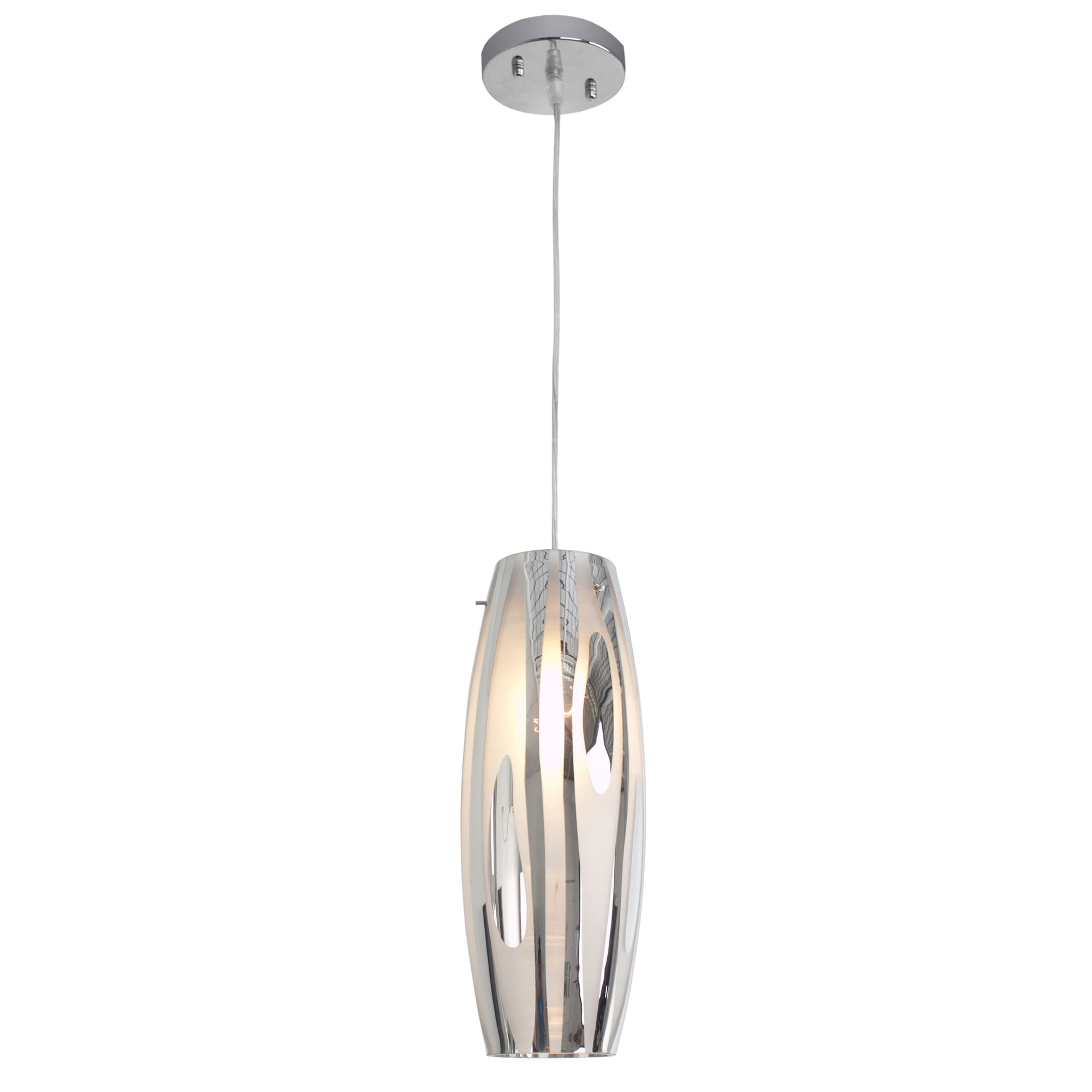 Varaluz Chroman Empire One Light 100 Watt Chrome Pendant
