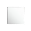 Varaluz Kye 40 Inch Black Rounded Square Wall Mirror