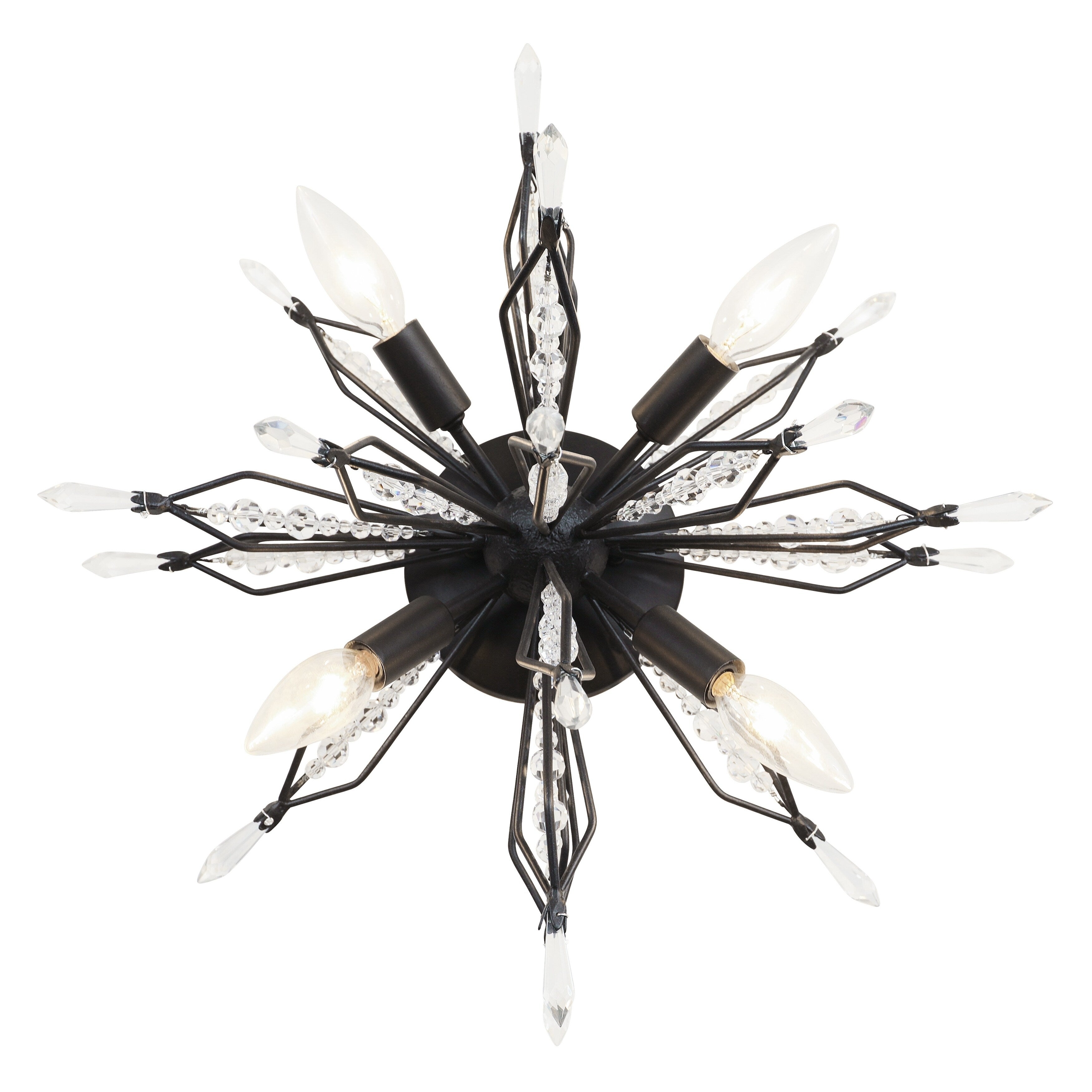 Varaluz Orbital 4 Light Carbon Ceiling Light