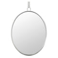 Varaluz Casa Stopwatch Polished Nickel Oval Powder Room Mirror