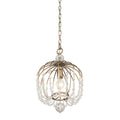 Varaluz Voliere 1 Light Havana Gold Crystal Pendant
