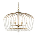 Varaluz Voliere 6 Light Havana Gold Crystal Oval Pendant