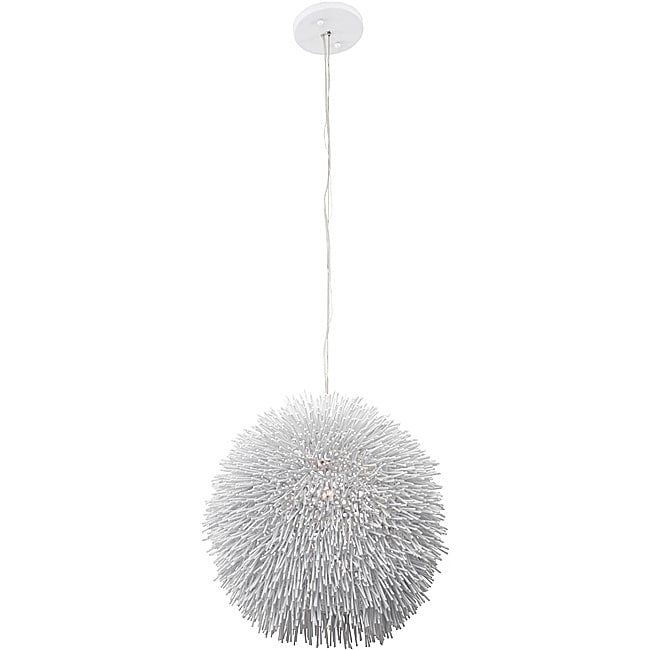 Varaluz White Urchin Pendant