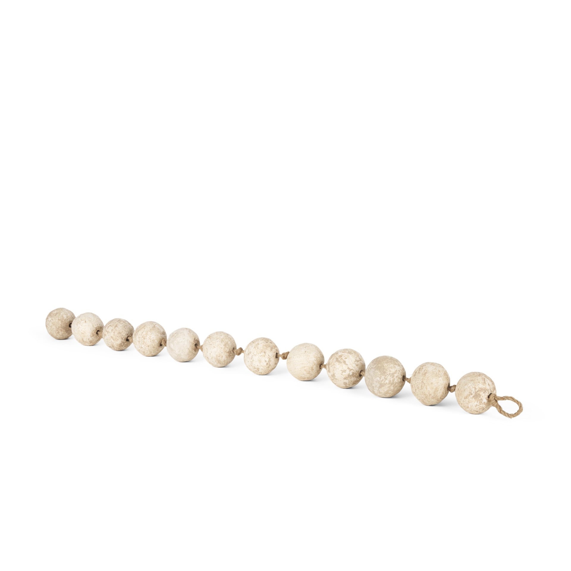 Varamala Beige Dark Beige Paper Mache Sphere Garland