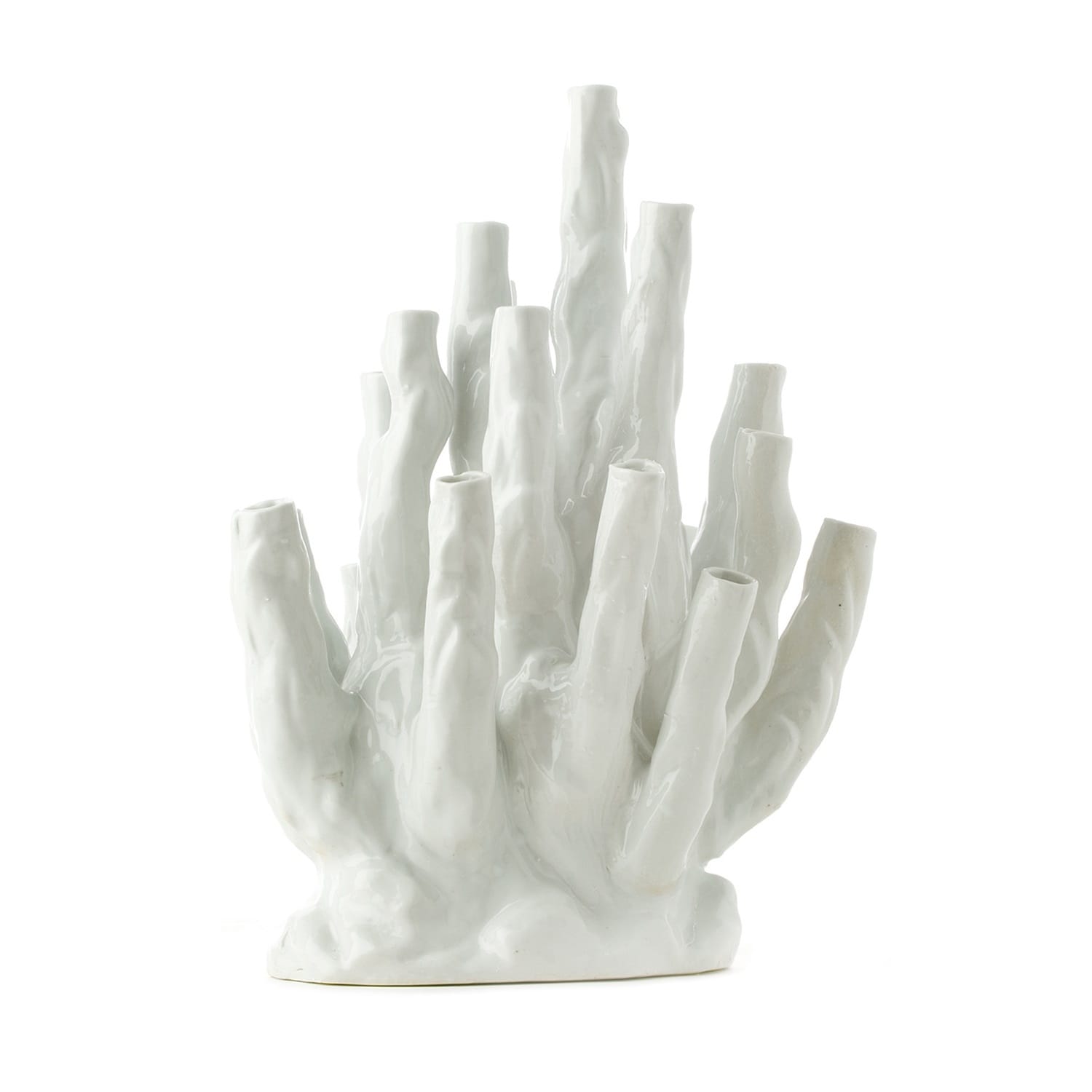 Vase Coral 20 Tulips White