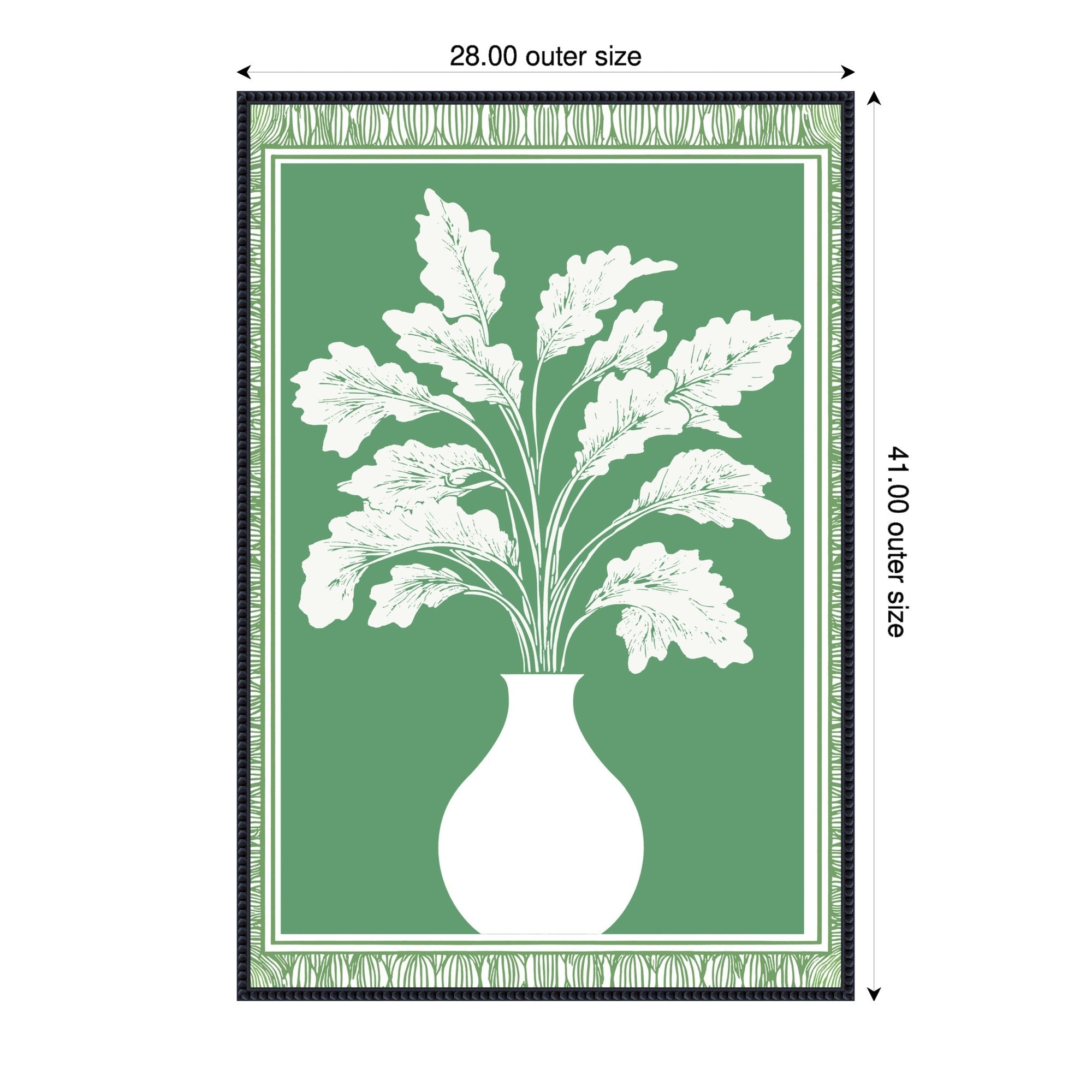 Vase Silhouette By Casa Cartissi Framed Canvas Wall Art Print
